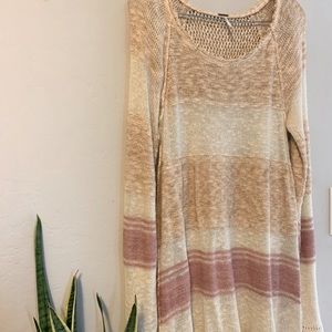 Block stripes sweater dress